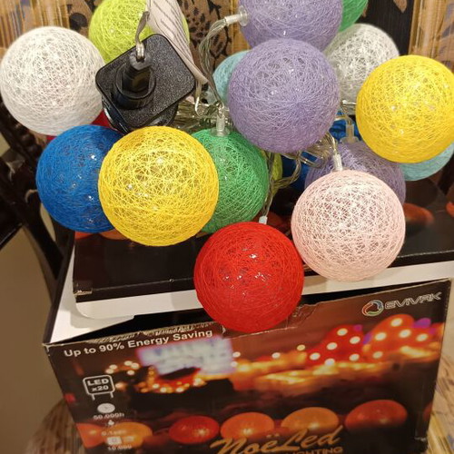 Led fabric cotton balls Joy set of 20, new