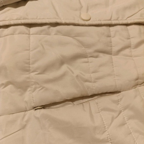 Parka white long jacket with hood used, size XXL