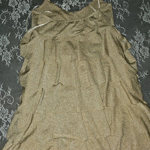 Dress used small gold airy with layers
