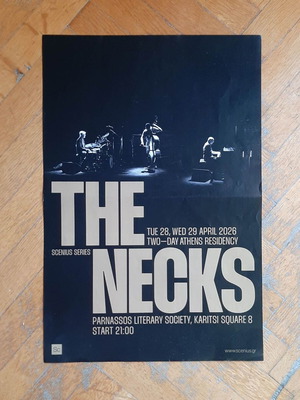 The Necks Original Concert Poster at Parnassos Hall 2026 New