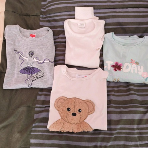 Winter T-shirts pack for girl size 6 used, Joyce, Zara, Orchestra