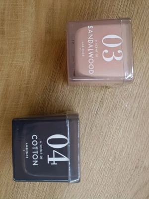 H&M scented candles new set in glass container