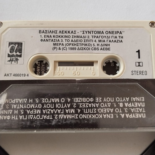 Vasilis Lekkas Syntoma Oneira cassette