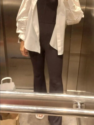 Bershka Άνετη Ελαστική Ολόσωμη Φόρμα Size L Κάνει για M Σαν Καινούργιο Μαύρο