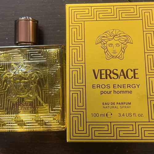 Versace Eros Energy empty perfume bottle used, 100 ml with box