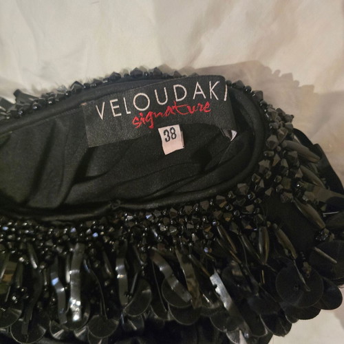 Veloudakis long dress medium black like new