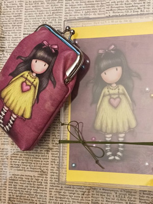 Santoro Gorjuss wallet and collectible card used