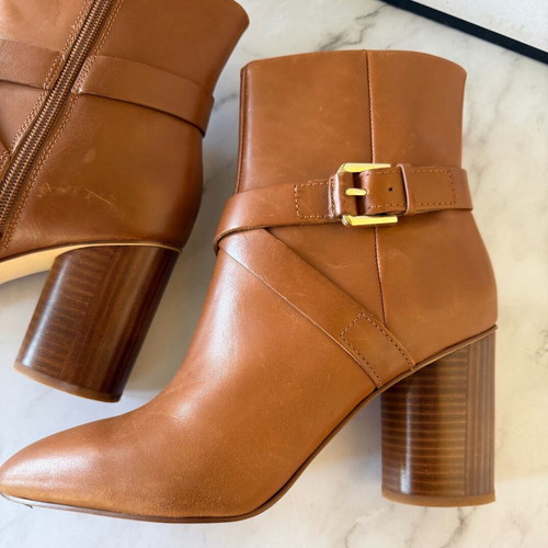 Nine West Women's Brown Leather Ankle Boots Size 39 used