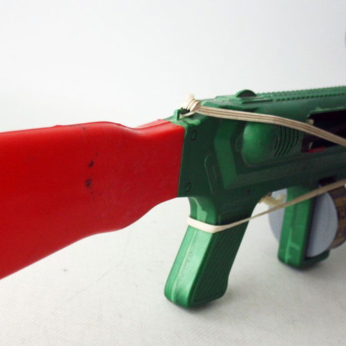 Vintage 80's Greek space gun Souper Comet F R 933 used, non-working with damages