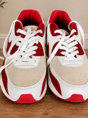 Nike Air Max 45 EU like new, white and red sneakers