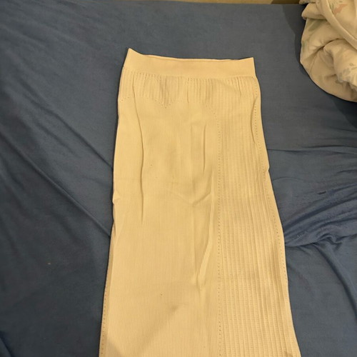 Maxi white skirt Bershka used, size M 38 10, beige accents