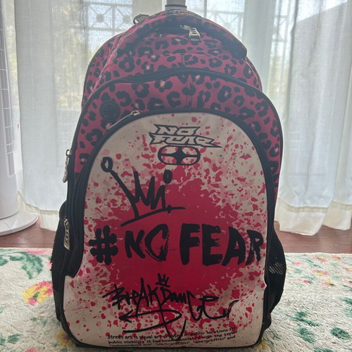 No Fear Primary School Backpack with Wheels Like New for Girls