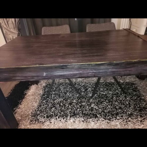 Wooden dining table rustic industrial style like new