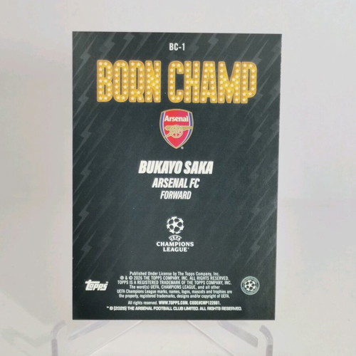 2025-26 Topps Flagship UCC Bukayo Saka Arsenal like new