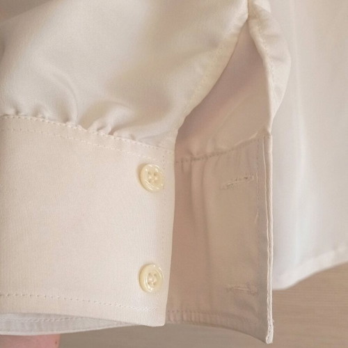 Pierre Balmain white shirt with pleated tie XL-XXL like new