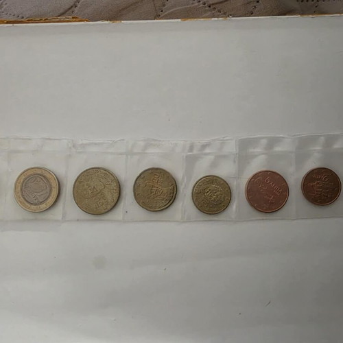 Euro coins set 8 pieces new with 2 euro mint mark error from Greece