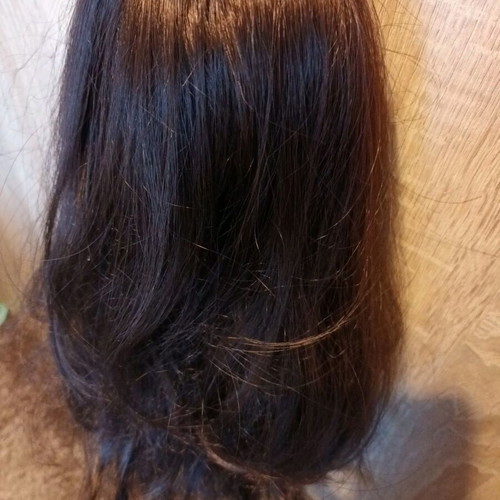 Hair extensions with clippers used, 48cm chocolate brown