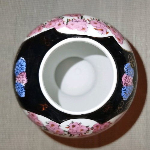 Satsuma Japanese vintage hand-painted vase and bowl set like new