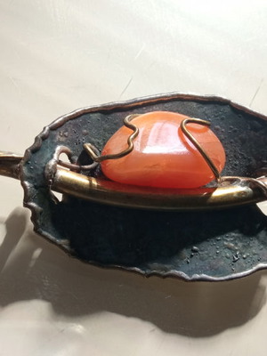 Large vintage old brooch pin