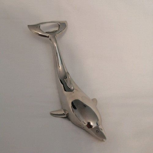 Vintage Dolphin Silver-Plated Bottle Opener like new