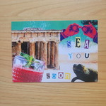Handmade Post Card new, collage technique