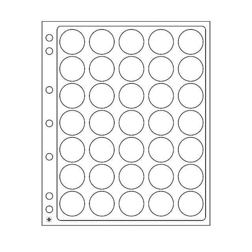 Leuchtturm sheets for 70 collectible 2-euro coins, new, pack of 2