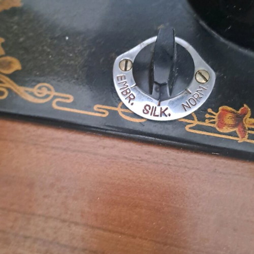 Pavlin and Singer Hand Sewing Machine used with cabinet