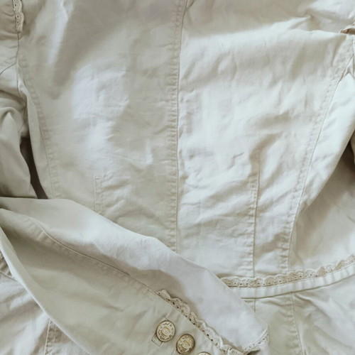 Oui summer jacket medium beige with floral lining like new