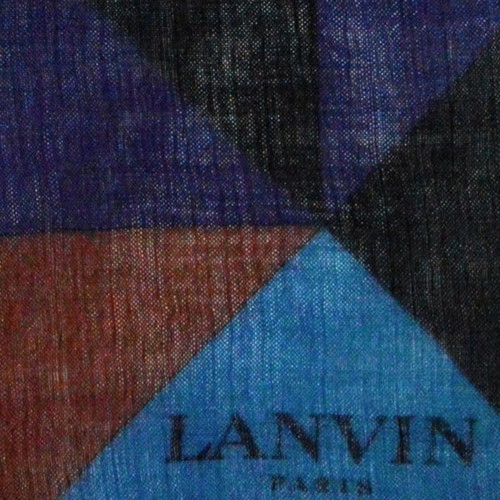 Lanvin Paris silk cashmere scarf like new, large, black and multicolor
