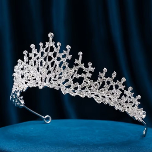 Bridal Tiara with Crystal Rhinestones Model 87 New