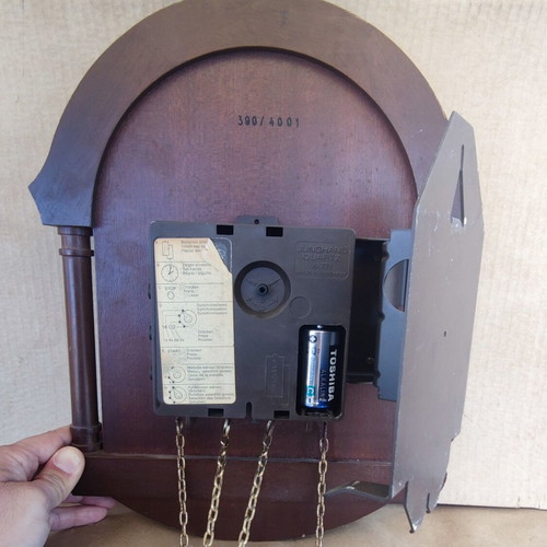 Vintage Junghans Quartz Wooden Wall Clock used