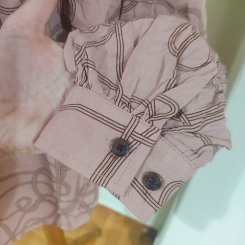 I Say Pink Shirt With Wing Sleeves And Rope Print New