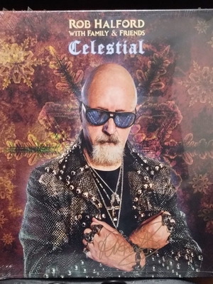 Rob Halford Celestial LP limited edition gold vinyl signed, new