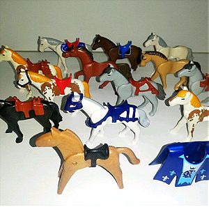 Playmobil 13 άλογα & 1 φορεσιά πακετο