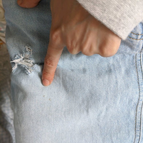 Denim women skirt used, size 36, blue