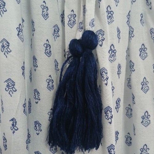 Janina skirt like new, size L, white and blue