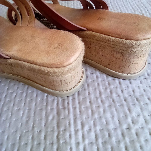 Alta Moda platform slippers size 40 used, brown