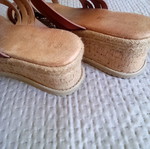 Alta Moda platform slippers size 40 used, brown