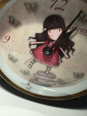 Gorjuss clock used, broken, decorative