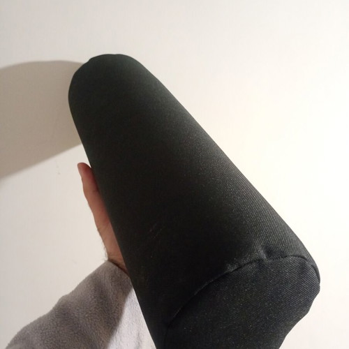 Cylindrical lumbar or neck support pillow like new, soft foam interior