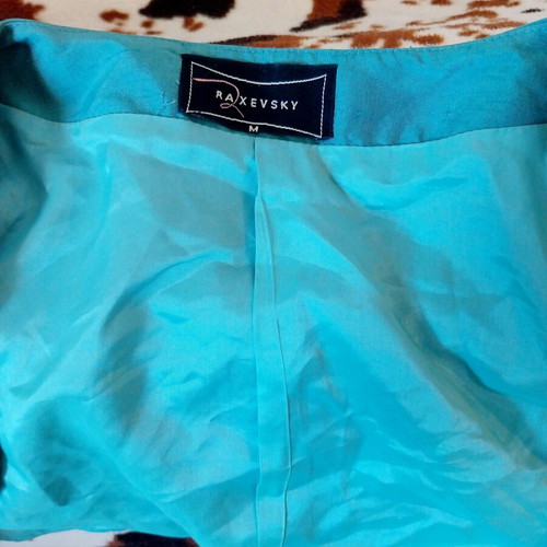 Raxevsky evening set of 3 pieces silk, like new, turquoise and gold