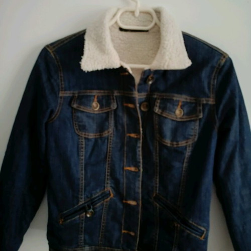 Raxevsky women's jacket with fur lining like new, blue, size S