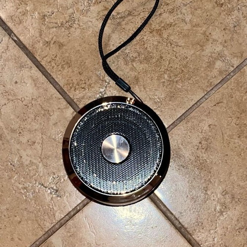Wireless portable speaker new, gold and black, Bluetooth, USB