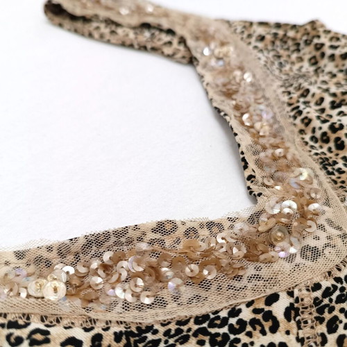 Liu Jo Summer Mini Dress S Leopard Print with Deep V Neck