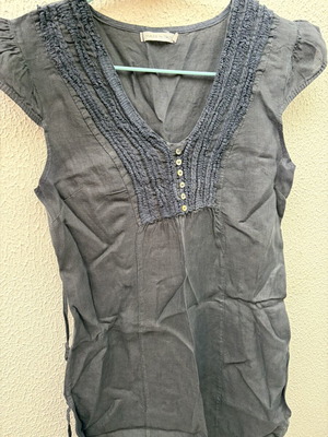 Linen dress like new, blue, size M