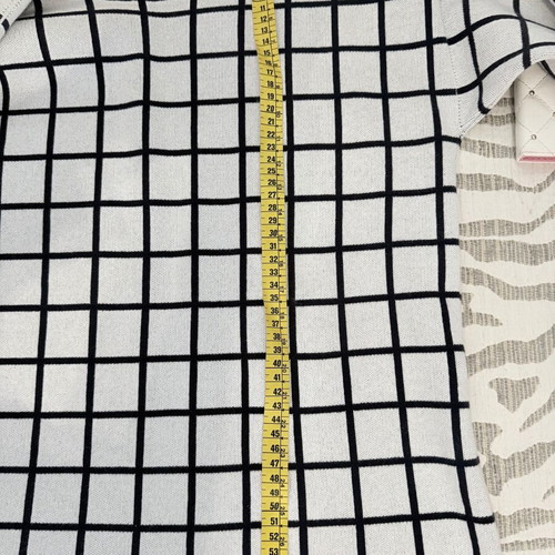 Stefanel knitted cotton blouse like new, white and blue