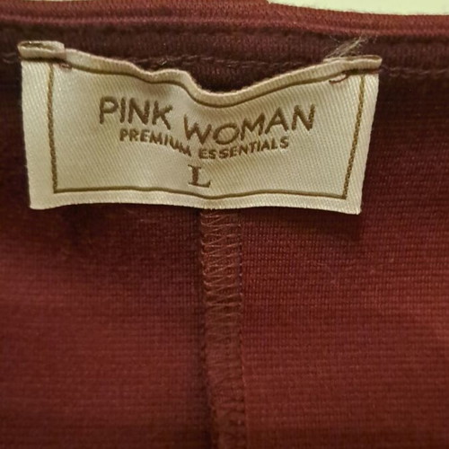Dress Pink Woman burgundy long sleeve size L like new
