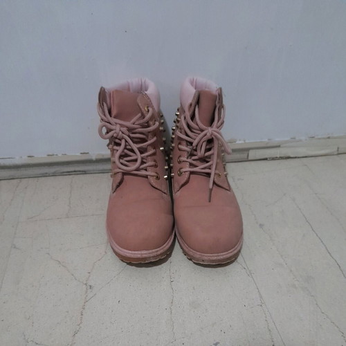 Pink ankle boots new with studs size 38
