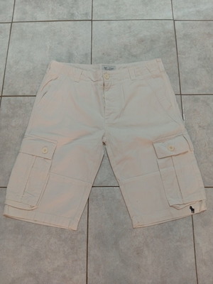 White Bermuda shorts size XL, waist 46 cm