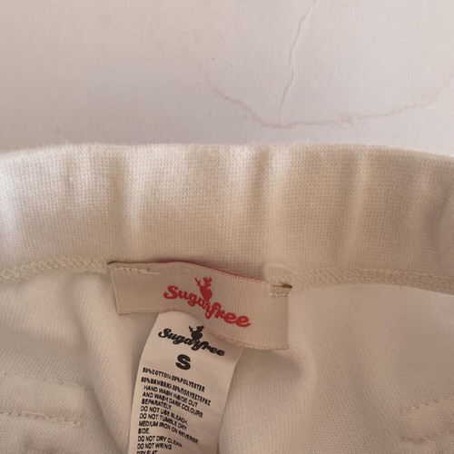 Sugarfree women's terry sweatpants white size S like new